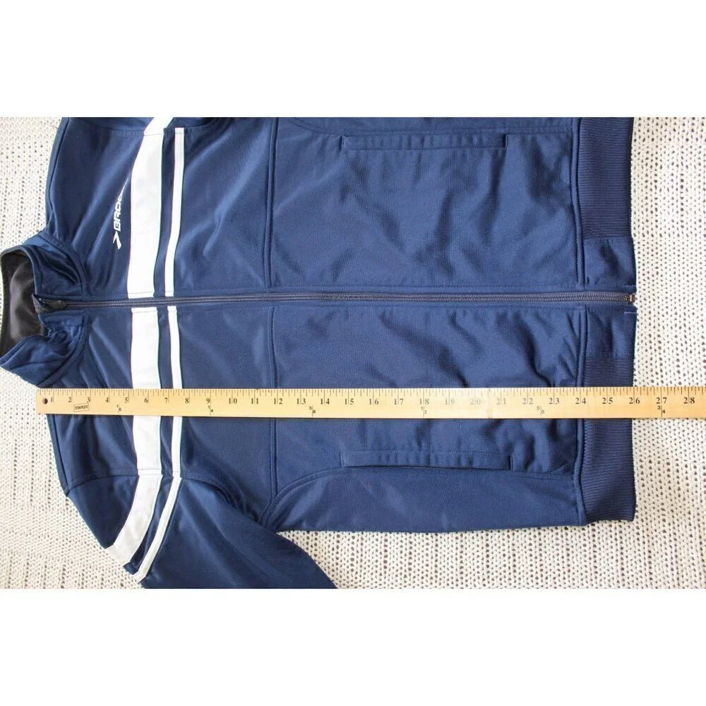 Brooks Equilibrium Technology Tienken II Mens Jacket Navy Blue Size Small Zip up